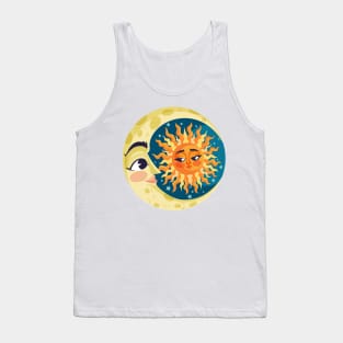 Sun Moon Stars Hand Drawn Tank Top